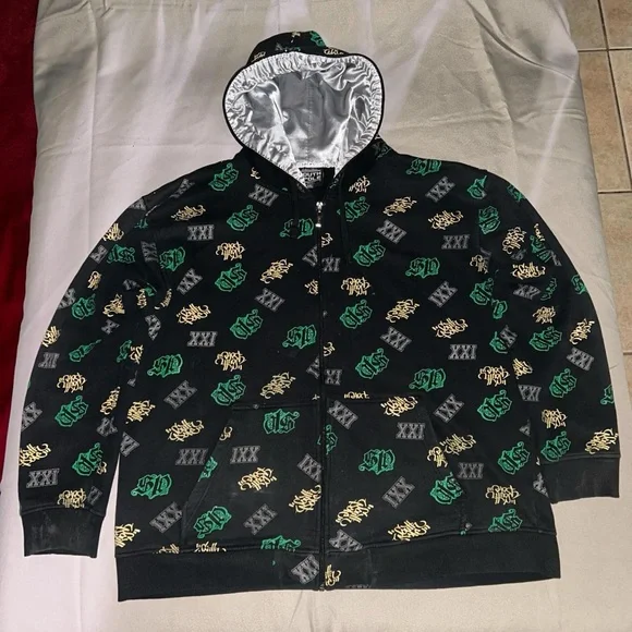 Rare Y2K 00s SouthPole All Over Print Full Zip Hoodie - Picture 2 of 5